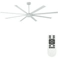 thumbnail image 3 of Ohniyou 96" Large Industrial Ceiling Fan with Remote, 6-Speed, 3 Downrods, 8 Aluminum Blades,Outdoor Modern Ceiling Fans for Patio Garage Shop Porch Indoor,Silver, 3 of 12