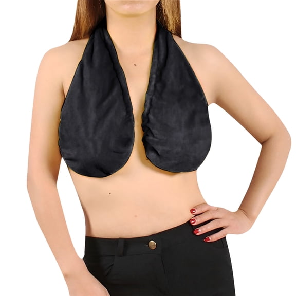 TELOLY Women's Strapless Bandeau Bra Seamless Padded Tube Top Cotton Bralette for Plus Size Towel Bra Summer Black