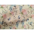 thumbnail image 4 of oneOone Cotton Cambric Cream Fabric Flower & Leaves Watercolor Dress Material Fabric Print Fabric By The Yard 56 Inch Wide, 4 of 4