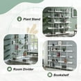 thumbnail image 5 of Metal Frame Storage Shelf for Living Room, Home Office Open Bookshelf, 5 Tier Bookcase - White, 5 of 8