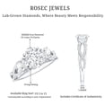 thumbnail image 6 of Rosec Jewels Lab Grown Diamond 3 Stone Engagement Ring - Vintage Inspired Ring - EF-VS Quality, 14K White Gold, US 6.50, 6 of 7