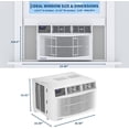 thumbnail image 2 of Window Air Conditioner 8000 BTU – Quiet, Energy Efficiency Certified Certified, 3 Cooling & Fan Speeds, LED Display, Remote, Cools Up to 350 Sq. Ft, Window AC Unit for Bedroom, Office – Without WiFi, 2 of 6