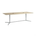 thumbnail image 1 of 96W Office Conference Table with Metal Base in Natural Elm - Engineered Wood, 1 of 7