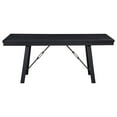 thumbnail image 2 of Brar Dining Table, 72 Inch Rectangular Top, Trestle Base, Black Iron, Wood, 2 of 2