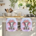 thumbnail image 4 of Cute Elephant Kitchen Towels Set of 4, Spring Floral Botanical Animal Watercolor Absorbent Dish Towels for Kitchen, Microfiber Hand Towel, Quick Drying Tea Towel for Cleaning Decorative Dishcloths, 4 of 7