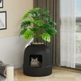 thumbnail image 6 of Lifewit Litter Box Cat with Faux Plant & Scoop(Random Color), Hidden Enclosure Litter Tray with Odor Control & Carbon Filter in Living Room/Bedroom/Bathroom Corner, Black, 6 of 9