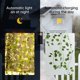 thumbnail image 3 of Cadena de luces solares para exteriores, cadena de luces de 50 LED con forma de hoja de sandía, 5 M/16,4 pies, 8 diseños para exteriores, adecuadas para decoraciones de Halloween, Navidad, bodas y cum, 3 of 5