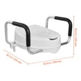 thumbnail image 2 of VEVOR Raised Toilet Seat with Arms, 300 lbs Load Capacity, 4-Inch Lift Height, Widened Commode Elevated Toilet Seat Riser with Padded Handles for Seniors, Elderly, Handicap, Disabled, and Adults Use, 2 of 9