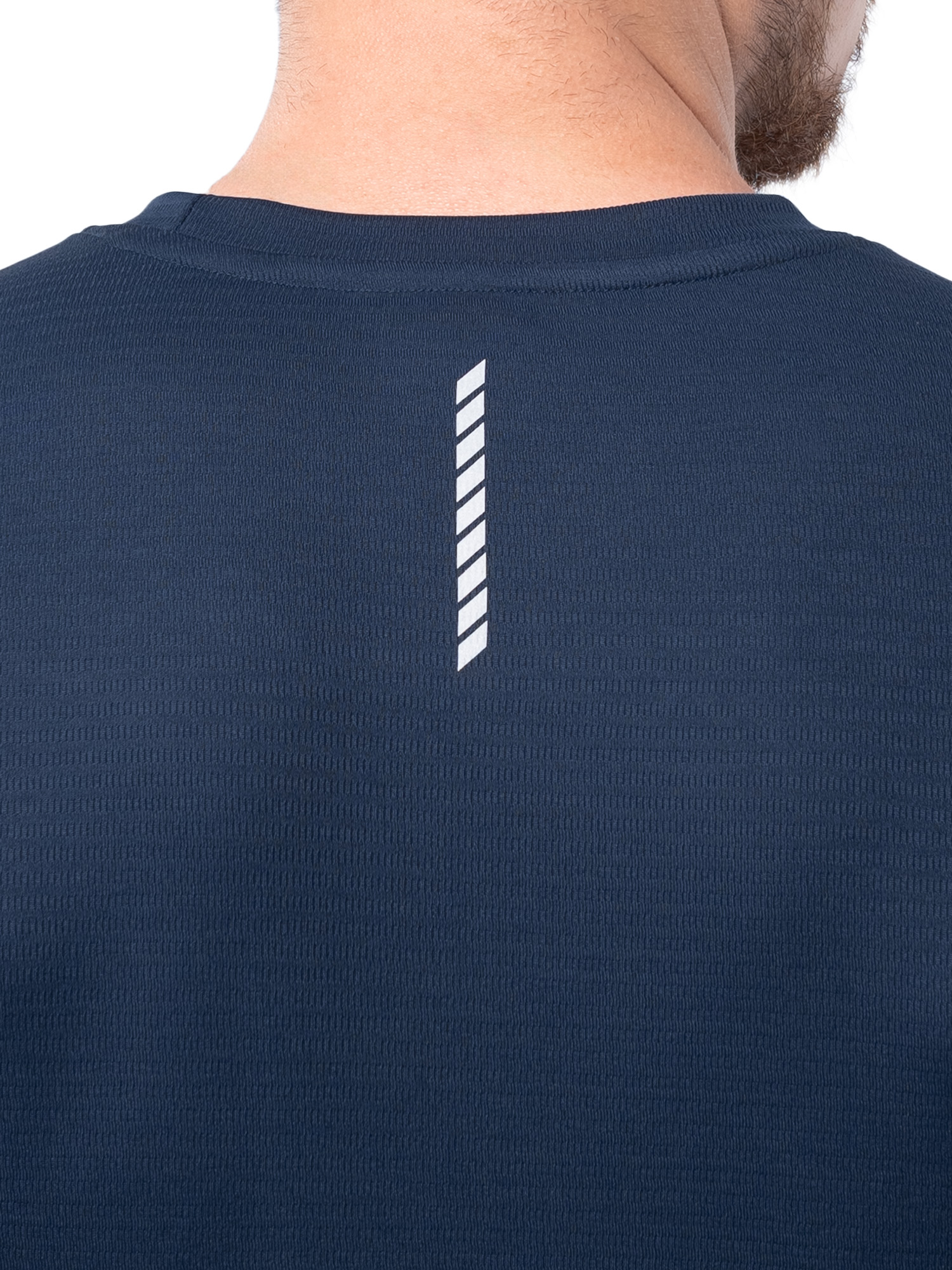 Playera de malla con líneas para hombre y tallas grandes, manga corta, tallas S-3XL 6