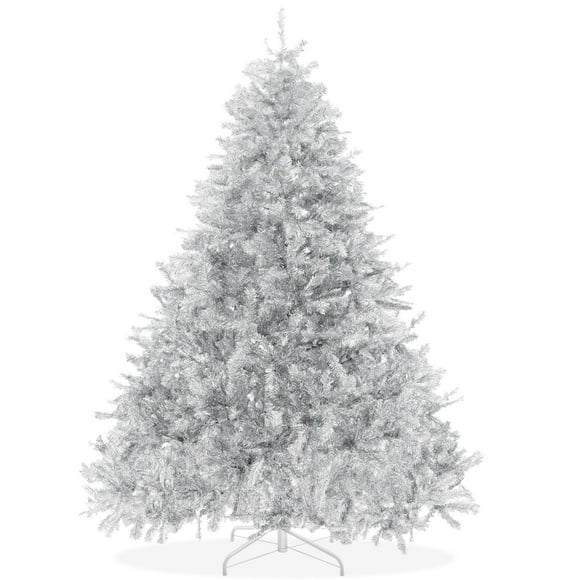 Árbol de Navidad Casafield de 2.3 m Plateado con Soporte de Metal