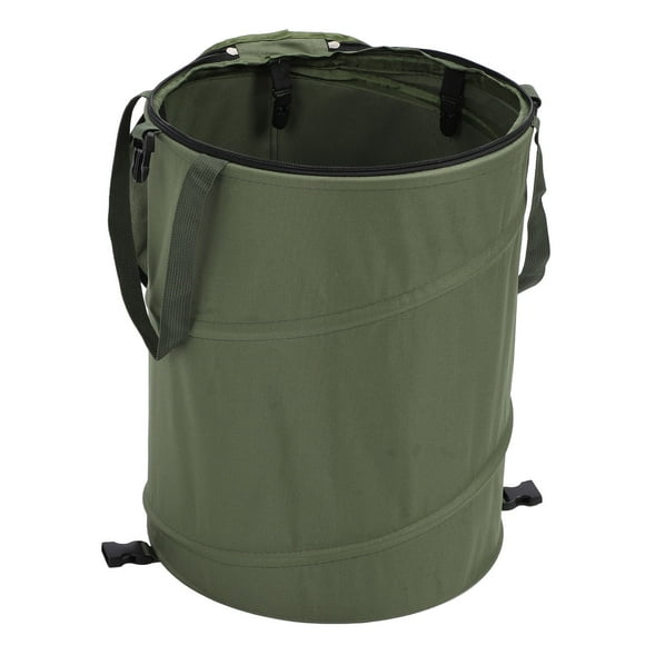 Collapsible Trash Can, 24 Gallons Large Capacity Camping Trash Can Storage Bin with Zippered Lid, Foldable Portable Garbage Can Camping Trash Container for Camping, Picnic, Garden