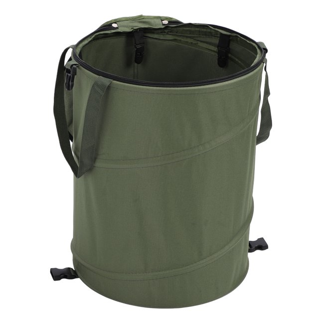 Bote De Basura Para Acampar, 24 Galones De Gran Capacidad, Tela Oxford Plegable, Bote De Basura Para Acampar, Contenedor De Basura Para Jardín Emergente Con Tapa Con Cremallera