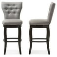 thumbnail image 2 of Baxton Studio Leonice Modern and Contemporary Upholstered Button-tufted 29-Inch Swivel Bar Stool, Multiple Colors, 2 of 5