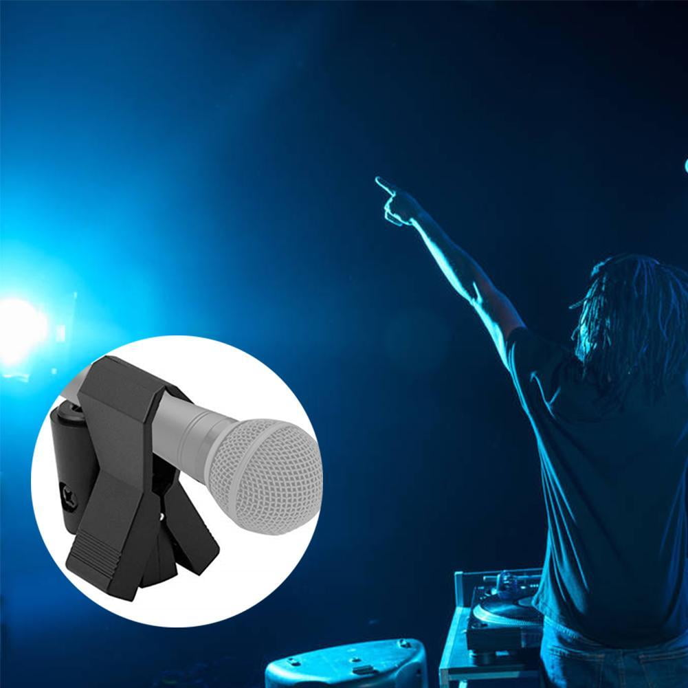 Flexible Microphone Mic Stand Accessory Plastic Clamp Clip Holder Mount Black