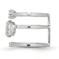 thumbnail image 3 of Sterling Silver Rhodium-plated CZ Adjustable Ring QR6522, 3 of 5