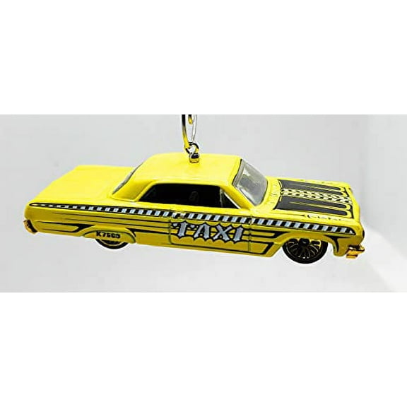 Christmas Ornament for 1954 Chevy Impala Crazy Taxi Yellow
