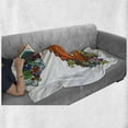 thumbnail image 6 of Fish Soft Flannel Fleece Throw Blanket, Big Fish with Bunch of Underwater Sea Creatures Animal Ocean Coral Reef Fun, Cozy Plush for Indoor and Outdoor Use, 70" x 90", Multicolor, by Ambesonne, 6 of 6