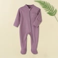 thumbnail image 2 of DHFJKG Toddlers Boys Bodysuit Winter Long Sleeve Zip Up Soft Comfortable Warm Solid Color Onesie Baby Onesies Unisex 6-9 Months, 2 of 5