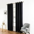 thumbnail image 3 of 2Pcs Living Room Bedroom Window Blackout Curtains Darkening Curtains Panels with Tieback Ropes, 3 of 7