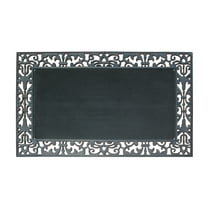 A1HC 100% Rubber Front Door Mat 30”x 48”, Non-Slip Welcome Doormat, Rubber Thin Profile Heavy Duty Doormat with Scrapping Pins, Indoor Outdoor, for Front Door, High Traffic Areas