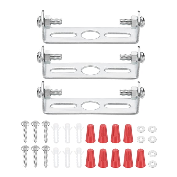 Uxcell 55mm (2.2") Universal Light Fixture Mounting Bracket Kit, 3 Set Light Crossbar Ceiling Light Plate with Screw for Wall Light Ceiling Light Pendant Chandelier