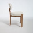 thumbnail image 7 of PORKISS Upholstered Dining Chairs Set of 2, Mid-Century Kitchen Chairs with Solid Wood Legs and Cushioned Wingback for Kitchen, Beige, 7 of 7
