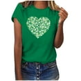 thumbnail image 1 of Fête de la Saint-Patrick Shirt Women Saint-Valentin Day Imprimé Hiver Décontracté Floral Haut Fête de la Saint-Patrick Shirts for Women, 1 of 4