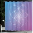 thumbnail image 4 of Ambesonne Round Forms Shower Curtain, Round Forms, 69"Wx84"L, Blue and Purple, 4 of 5