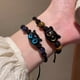 thumbnail image 5 of Pulsera de cuerda trenzada ajustable para hombre y mujer, brazalete con dije de gato negro, cadena de muñeca, regalo para pareja, joyería de moda, 5 of 5