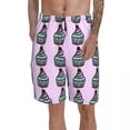 thumbnail image 2 of Shorts de Bain en Polyester Motif Plage pour Hommes, 2 of 5