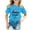 R338 Sky Blue, variant on Easter Girls T Shirts Size 6-7 Years Bunny Letter Print Short Sleeve Crew Neck Summer Casual Girls T-Shirts Pink