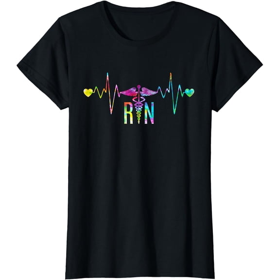 Lovely RN Registered Nurse Tie Dye - Nurse Tshirts for Women T-Shirt