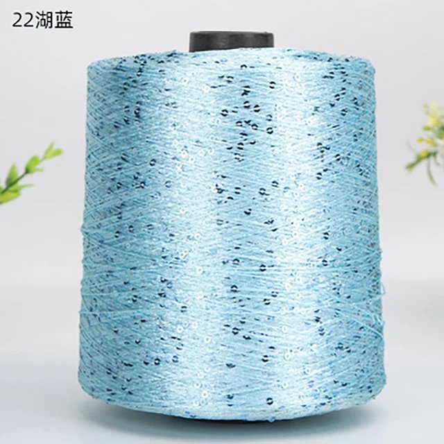 500G Summer Ice Silk Glitter Yarn Sequin Yarn Hand Crochet Thread Knitting Clothes Needlework