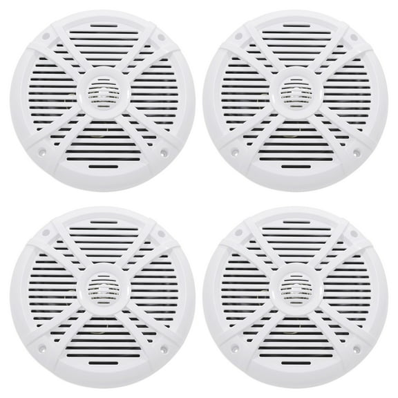 (4) Rockville RMSTS80W 8" 2000 Watt Waterproof Marine Boat Speakers 2-Way White