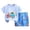 Sky Blue, variant on AWZXDE Girls Summer Casual Outfits Short Sleeve T Shirt And Shorts Set Toddler Playwear For 1 7 Years Comfortable Kids Clothing Sky Blue,5-6 Years