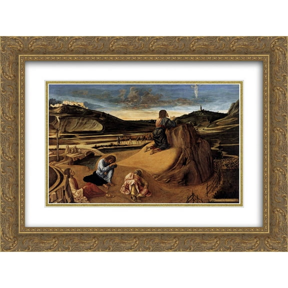 Giovanni Bellini 2x Matted 24x18 Gold Ornate Framed Art Print 'The Agony in the Garden'