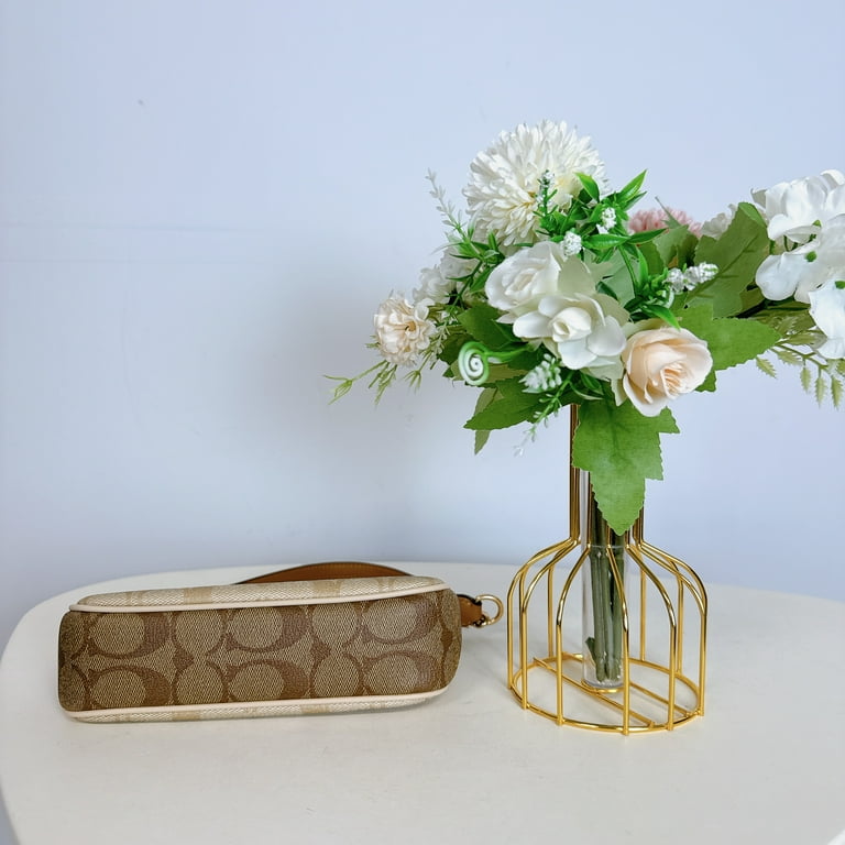Coach CS444 Nolita 19 Signature Canvas in Light Khaki Ivory Multi