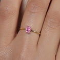thumbnail image 6 of Gem Stone King 10K Yellow Gold Pink Oval Moissanite Women Solitaire Ring (0.46 Cttw), 6 of 6