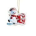 thumbnail image 2 of Dongrens Snowman Christmas Ornaments, Cute Flat Christmas Tree Letter Decoration, G, 2 of 5