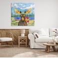 thumbnail image 2 of Stupell Industries Happy Camper Life Guard Moose Painting Gallery Wrapped Canvas Print Wall Art, Design by Paul Brent, 2 of 7