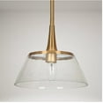 thumbnail image 3 of LNC Quoridan Brass Modern Drum Kitchen Pendant with Seedy Glass Contemporary 1-Light Living Dining Room Island Chandelier, 3 of 11