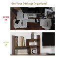 thumbnail image 3 of TY ARTS & CULTURE - Expandable Wood Desktop Storage Organizer Multipurpose Desk Bookshelf Display Shelf Rack Counter Top Bookcase for Office Home | N, 3 of 7