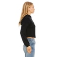thumbnail image 3 of Ladies' Cropped Fleece Hoodie - BLACK - S, 3 of 3