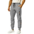 thumbnail image 7 of sususu Sweatpants For Men Baggy,Men's Casual Drawstring Trousers Relaxed Fit Pocket Design Comfortable Loose Long Pants For Outdoor And Daily Wear,Light Gray,S, 7 of 7