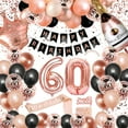 thumbnail image 6 of 60th Birthday Decorations for Women, 60th Birthday Balloons, Rose Gold and Black Balloon Garland Arch Kit with Number 60 Foil Balloon, Happy Birthday Banner for Woman 60th Party Decorations, 6 of 7