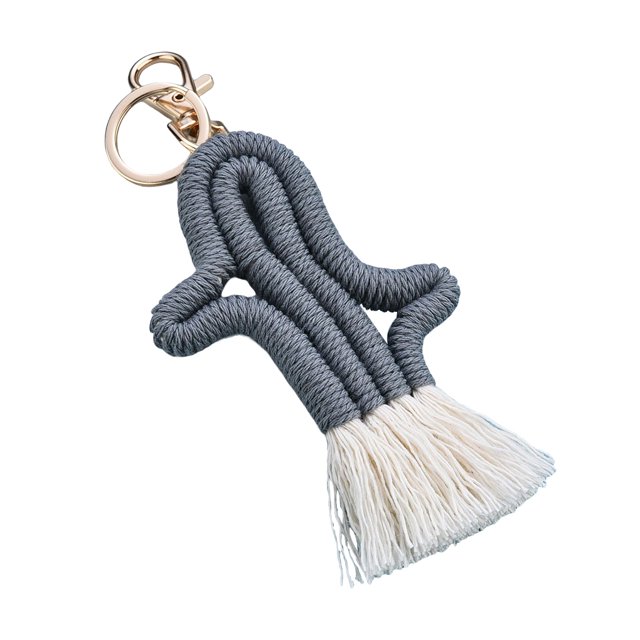 Sonducket Llavero Cactus Ligero Portátil Estilo bohemio Tejido de algodón Cadena Llavero Broche de metal Titular Accesorio Llaves Cartera Ropa, zapatos y accesorios Miscelánea Gris Sonducket AP014212-06