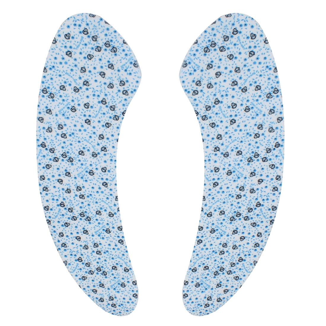 Pair Light Blue Flower Pattern Paste Design Felt Toilet Seat Lid Cover