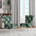thumbnail image 2 of Designart "Tropical Ghost Camo I" Green Abstract Upholstered Accent Chair - Modern Arm Chair For Bedroom, 2 of 5
