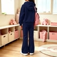 thumbnail image 6 of Enjoytime Outfits for Girls Long Sleeve Hoodie with Flared Pants 2 Piece Set Kids Fall Fashion Comfy Casual Outfit, 6 of 8