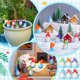 thumbnail image 5 of Mini Gnomes Dwarf Crafts DIY Decorations Accessories Mini Ornaments, Miniature Gnome Ornaments, Handmade Folk Art Decor, Festive Garden Accents, for Bedroom, Wooden Craft Stand, Metal Base, Small, 5 of 8